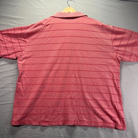 Masters Collection Shirt Mens XL Red Striped Cotton Golf Polo Augusta Mercerized - Picture 4 of 9